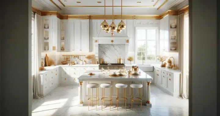 White and Gold Kitchen: A Timeless Elegance for Modern Homes