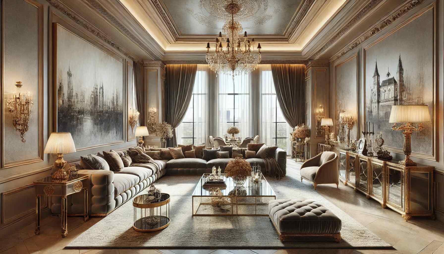 An ideal luxury home decoration, transforming a living space into a lavish setting