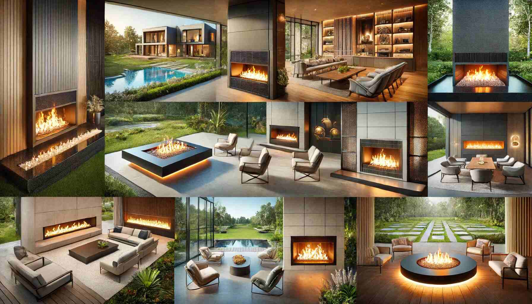 landscape image featuring the ten most advanced fireplaces